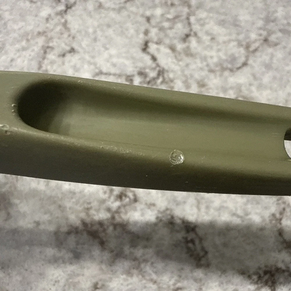VTG Ekco USA Slotted Angled Spatula Chromium Plated Long 14 In Avocado Green